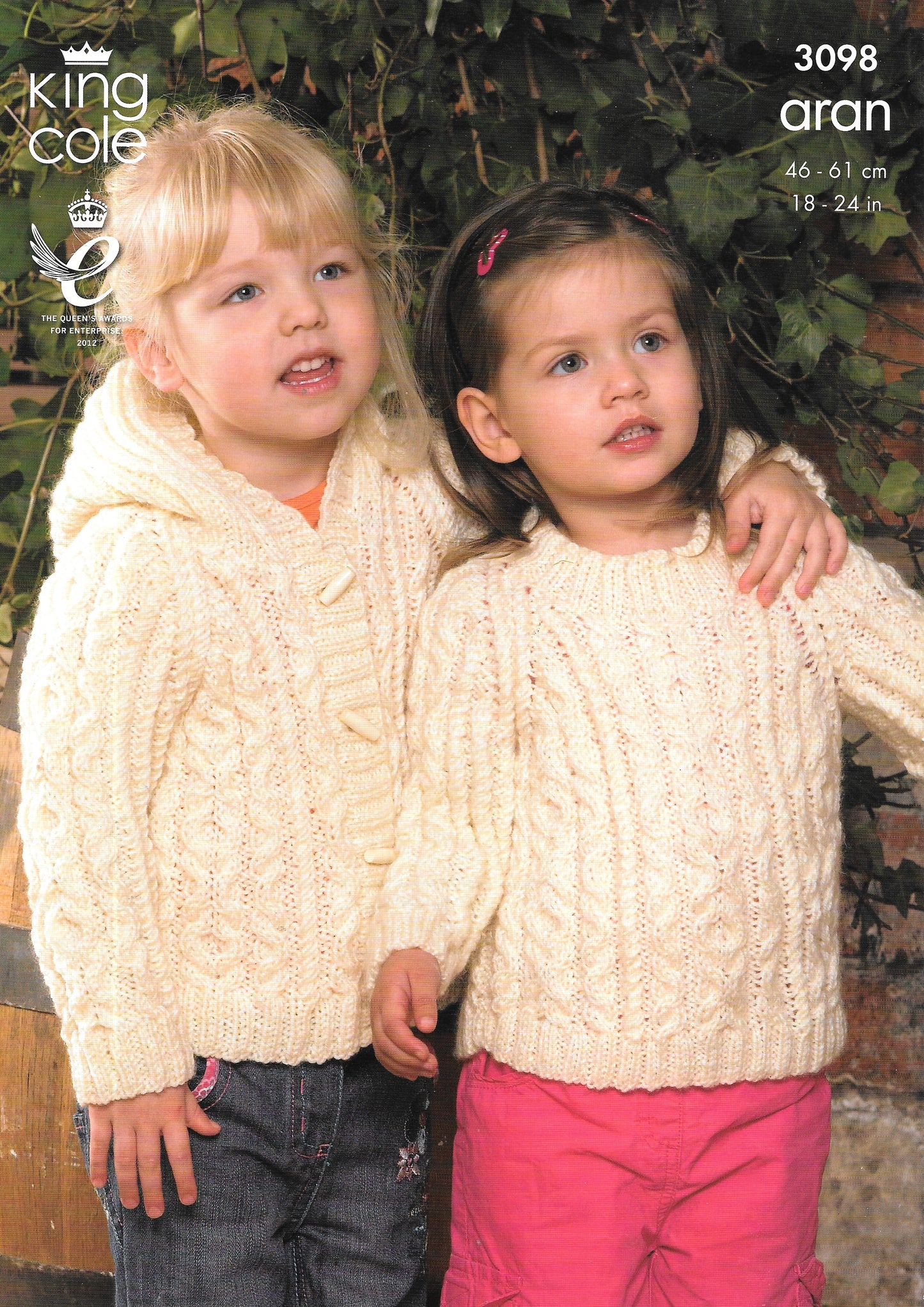 PRELOVED 3098 King Cole Knitting Pattern. Sweater/Hooded Jacket/Coat. Aran