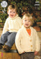 King Cole 3099 Knitting Pattern - Aran Child's Cardigan/Sweater