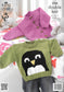 King Cole 3708 Knitting Pattern - Child's Intarsia DK Sweater and cardigan