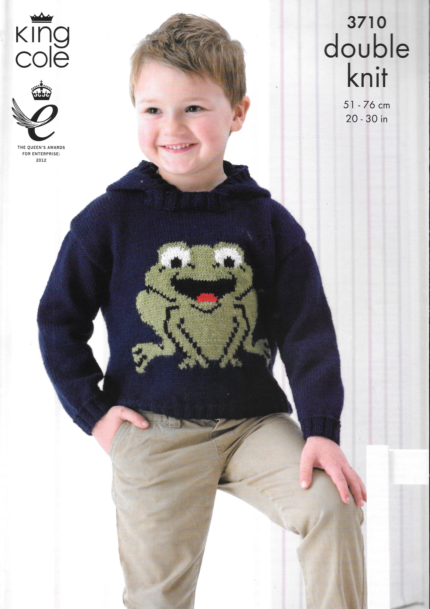 3710 King Cole Knitting Pattern. Child's Intarsia Sweater. Double Knit