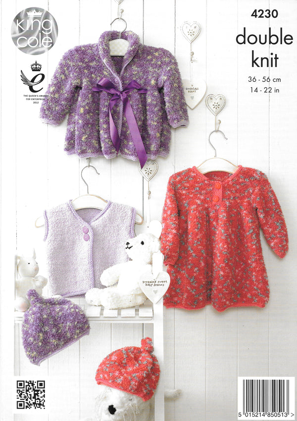 King Cole 4230 Dk Knitting pattern - Baby Set