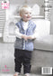 5107 King Cole double knit Baby Sweaters/Waistcoat knitting pattern