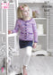 5113 King Cole double knit Cardigan, Top and Dress knitting pattern