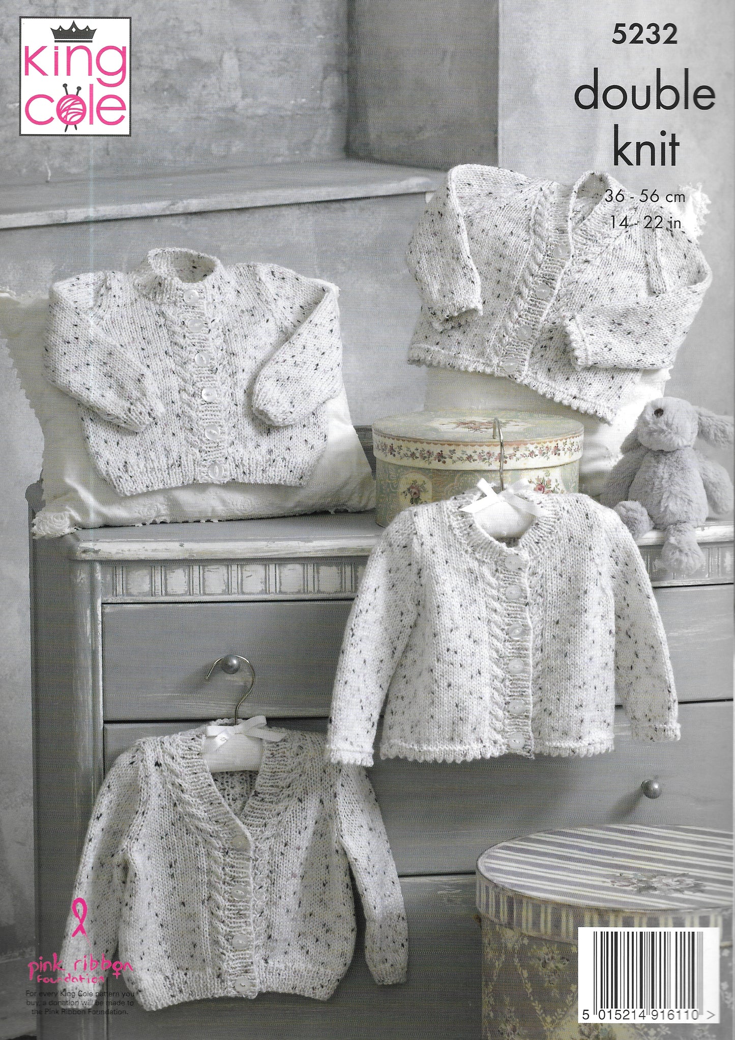 5232 King Cole Double Knit Sweater and Cardigans knitting pattern