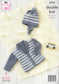 5414 King Cole Crochet pattern. Baby Boy's Jacket, Hat and Blanket