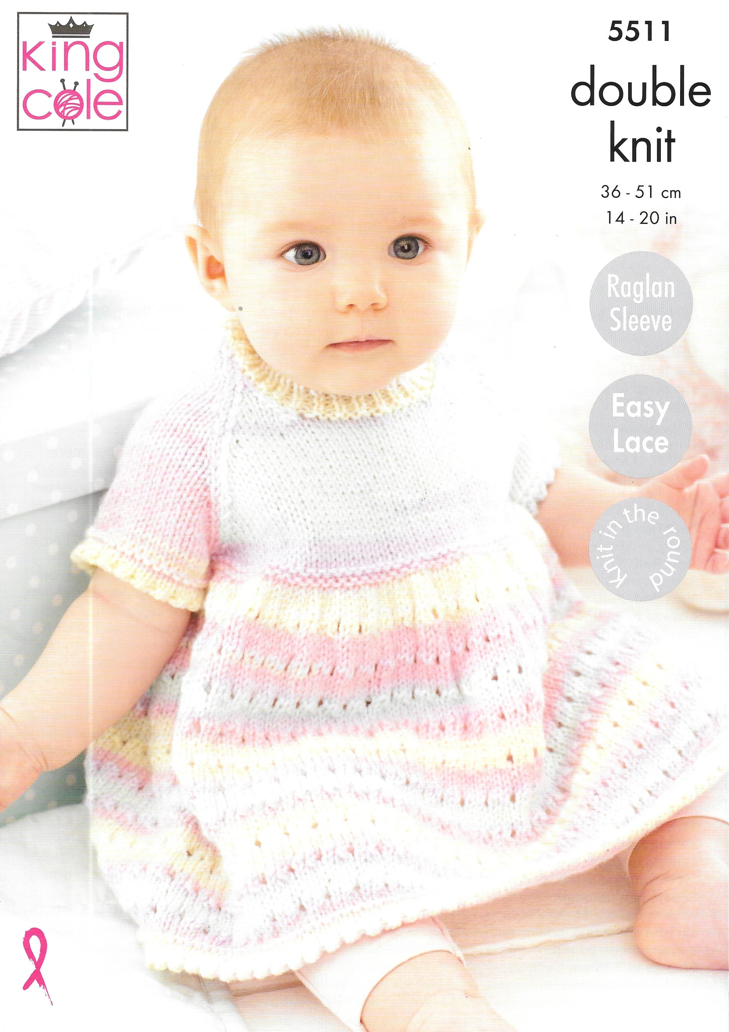 5511 King Cole double knit Dress/Matinee Coat and Blanket knitting pattern