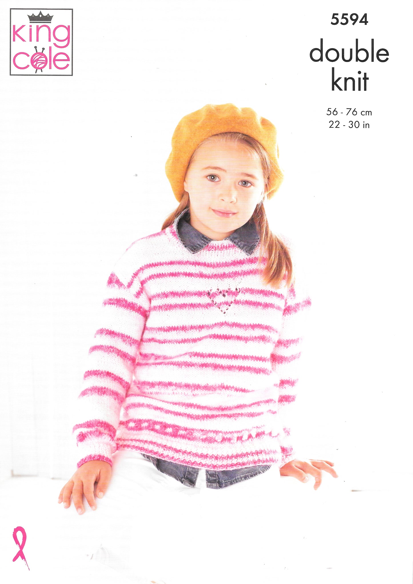 5594 King Cole Double Knit Sweater/Snood/Hat knitting pattern