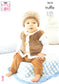 King Cole 5618 Truffle Pram Blanket/Jacket/Gilet and Hat knitting pattern