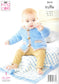 King Cole 5618 Truffle Pram Blanket/Jacket/Gilet and Hat knitting pattern