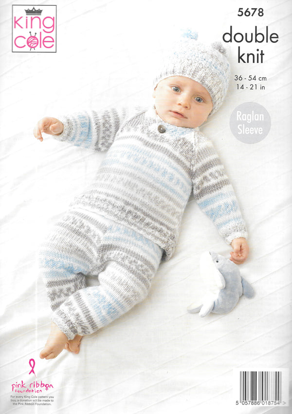 5678 King Cole Sweater/Pants/Jacket/Hat/Blanket knitting pattern