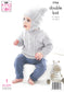 King Cole knitting pattern 5766 Sleeping Bag, Sweater, Hat and Mittens
