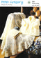 665 Peter Gregory knitting/crochet pattern. Baby's coat, bonnet and shawl.
