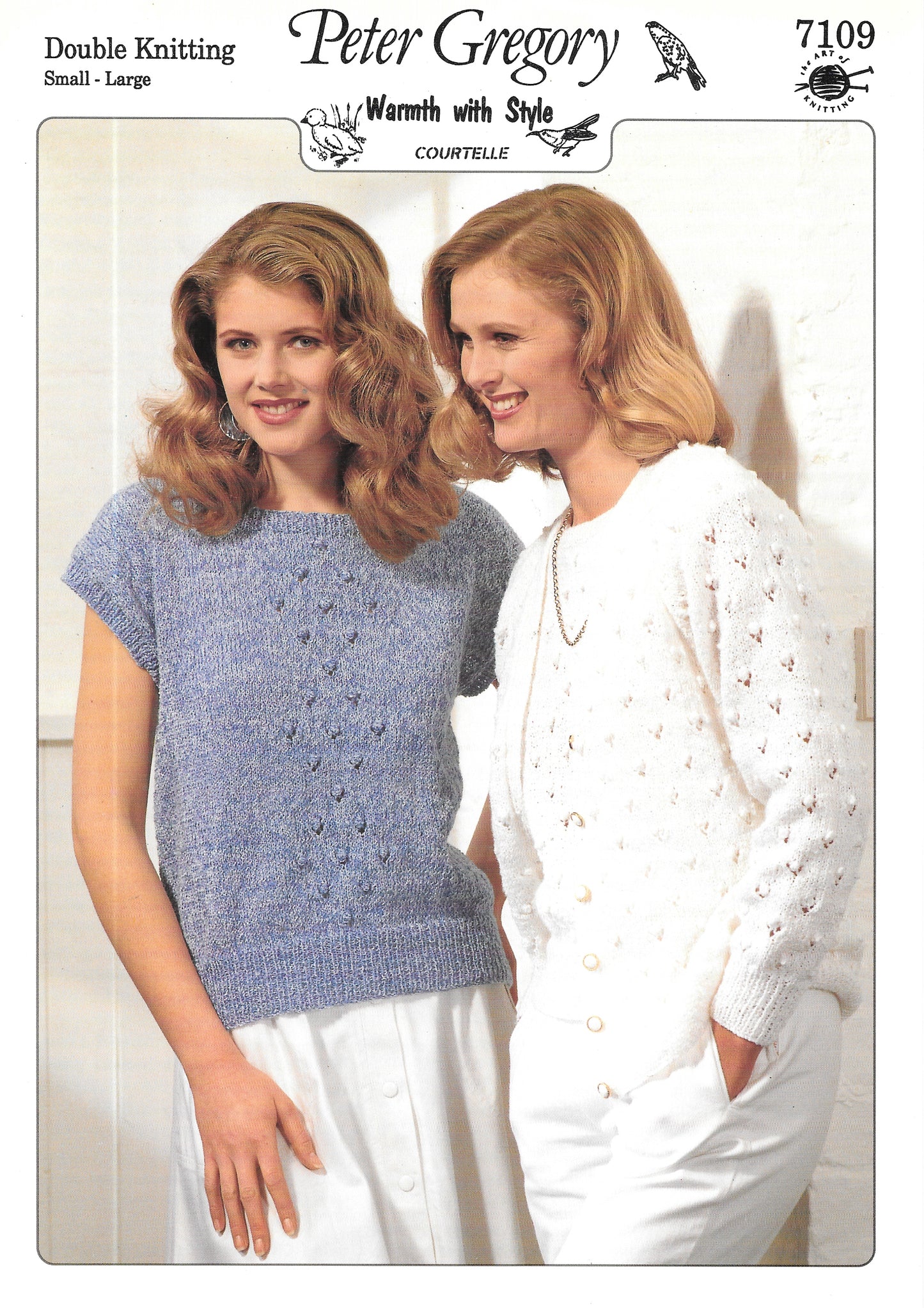 7109 PRELOVED Peter Gregory Knitting Pattern. Lady's Cardigan/Sweater. DK