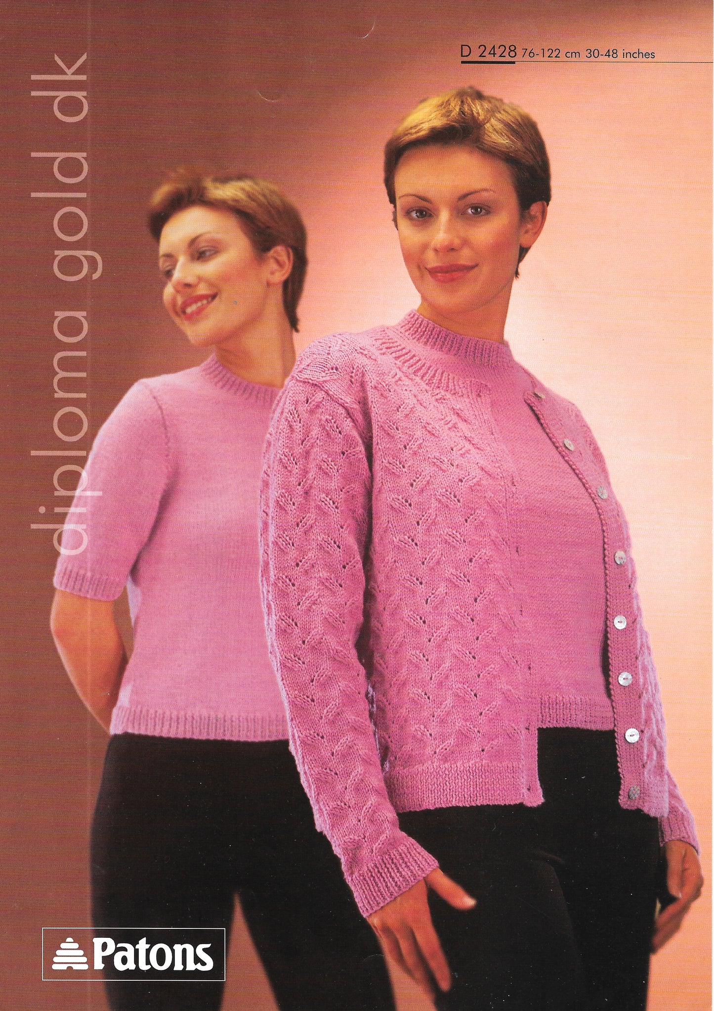 2428 PRELOVED Patons Knitting Pattern. Lady's Twin Set
