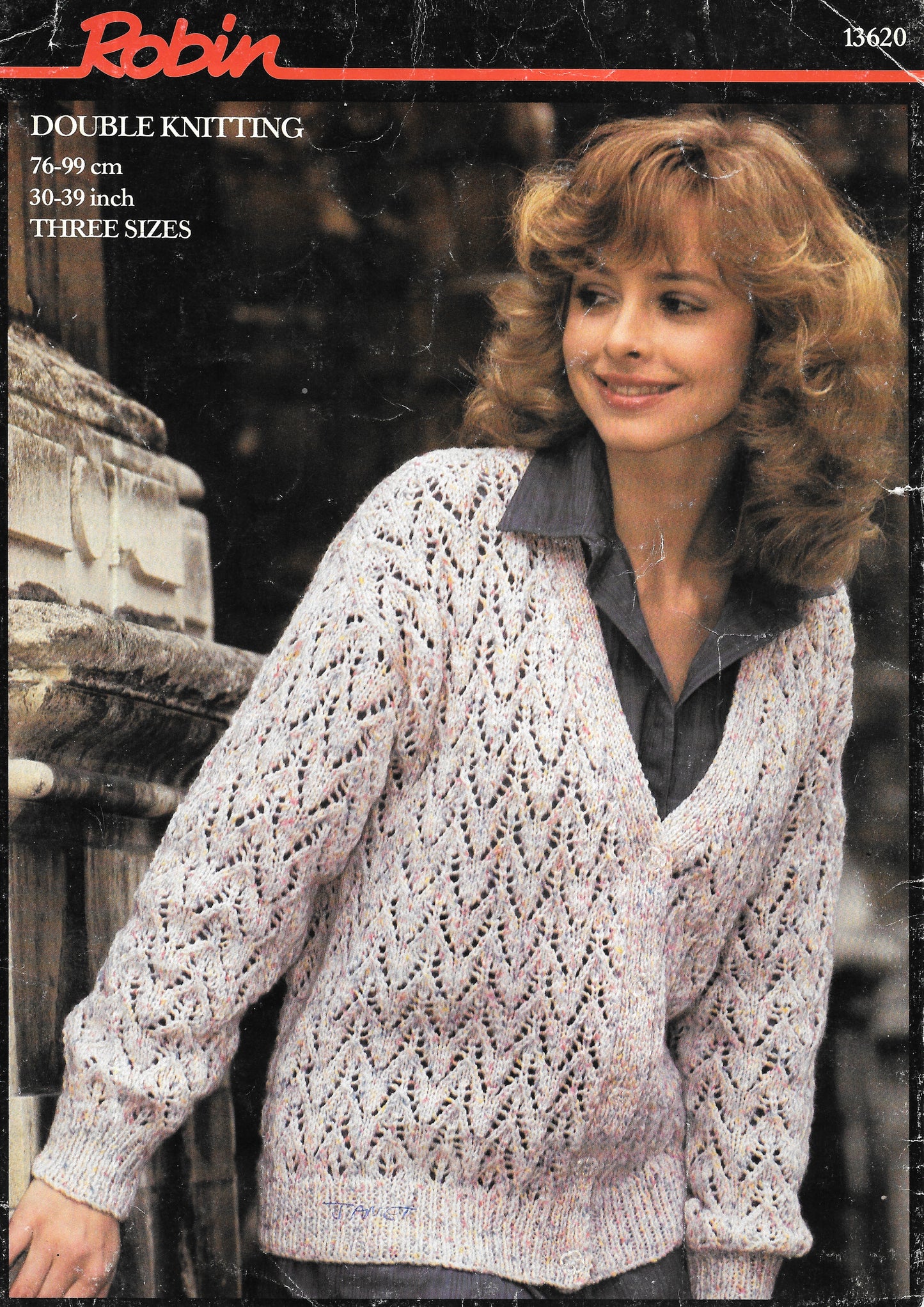 13620 PRELOVED Robin Knitting Pattern. Lady's Lacy Cardigan. DK