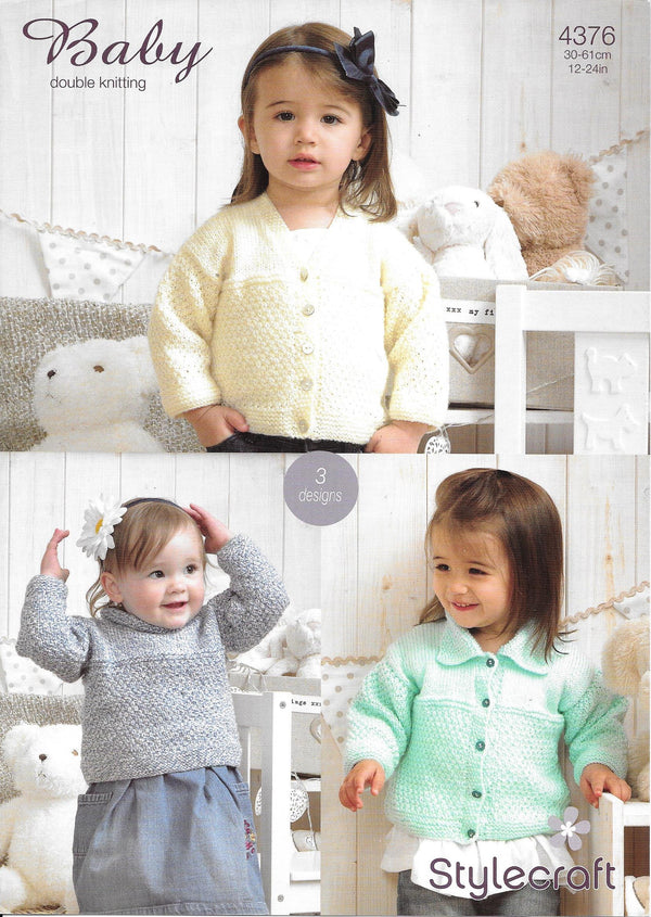Stylecraft 4376 Knitting pattern - DK Child's Cardigans/Jumper