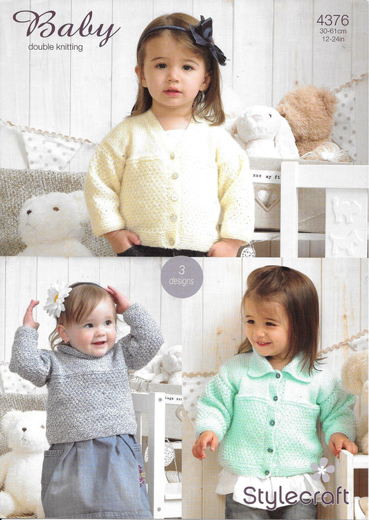 4376 Stylecraft knitting pattern. Child's cardigans/jumper. DK