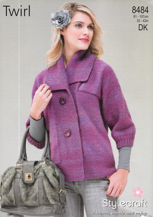 8484 Stylecraft Ladies Jacket knitting pattern