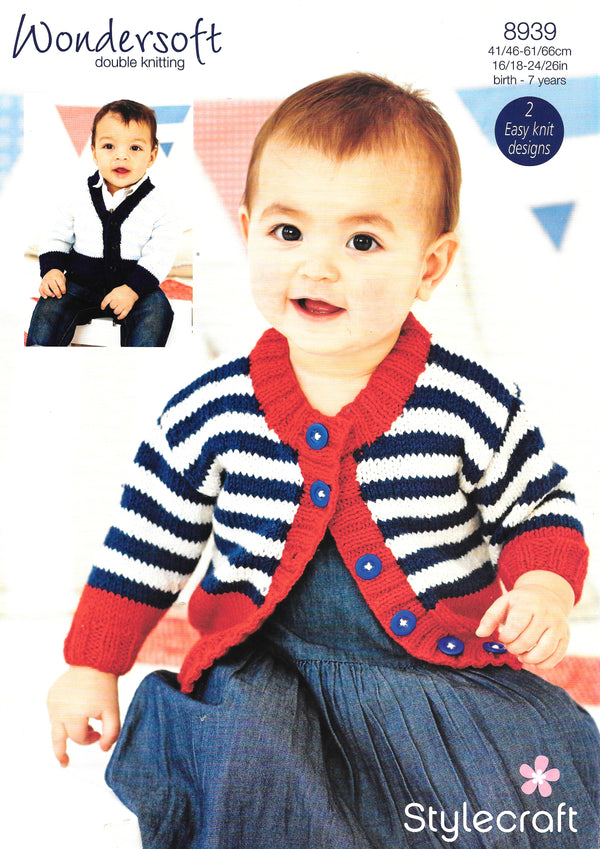 8939 Stylecraft DK Child's Cardigans.