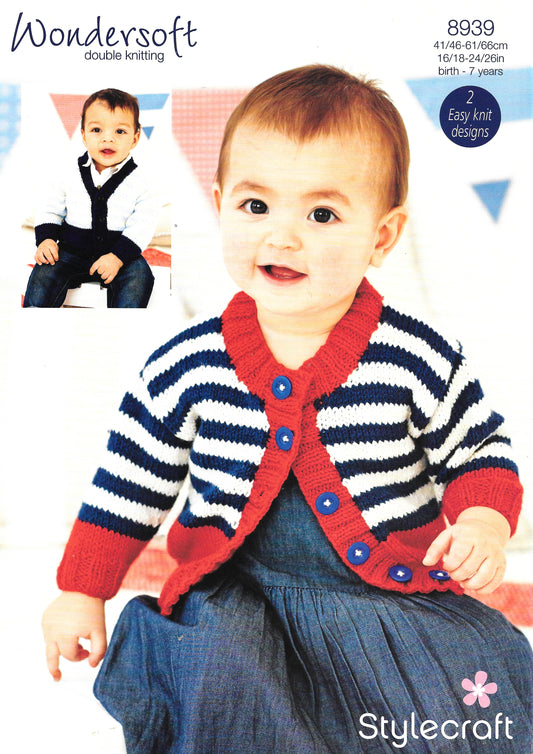 8939 Stylecraft DK Child's Cardigans.