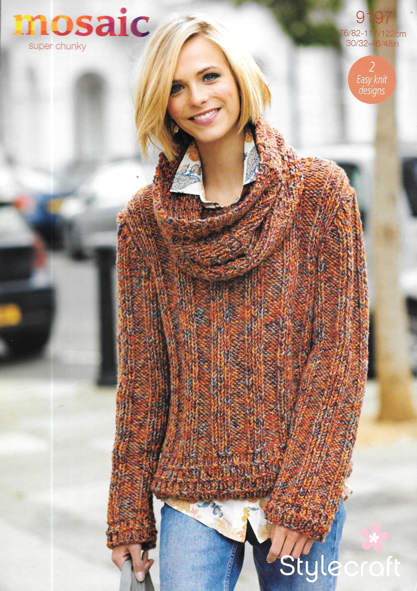 9197 Stylecraft knitting pattern. Lady's Sweater. Super Chunky