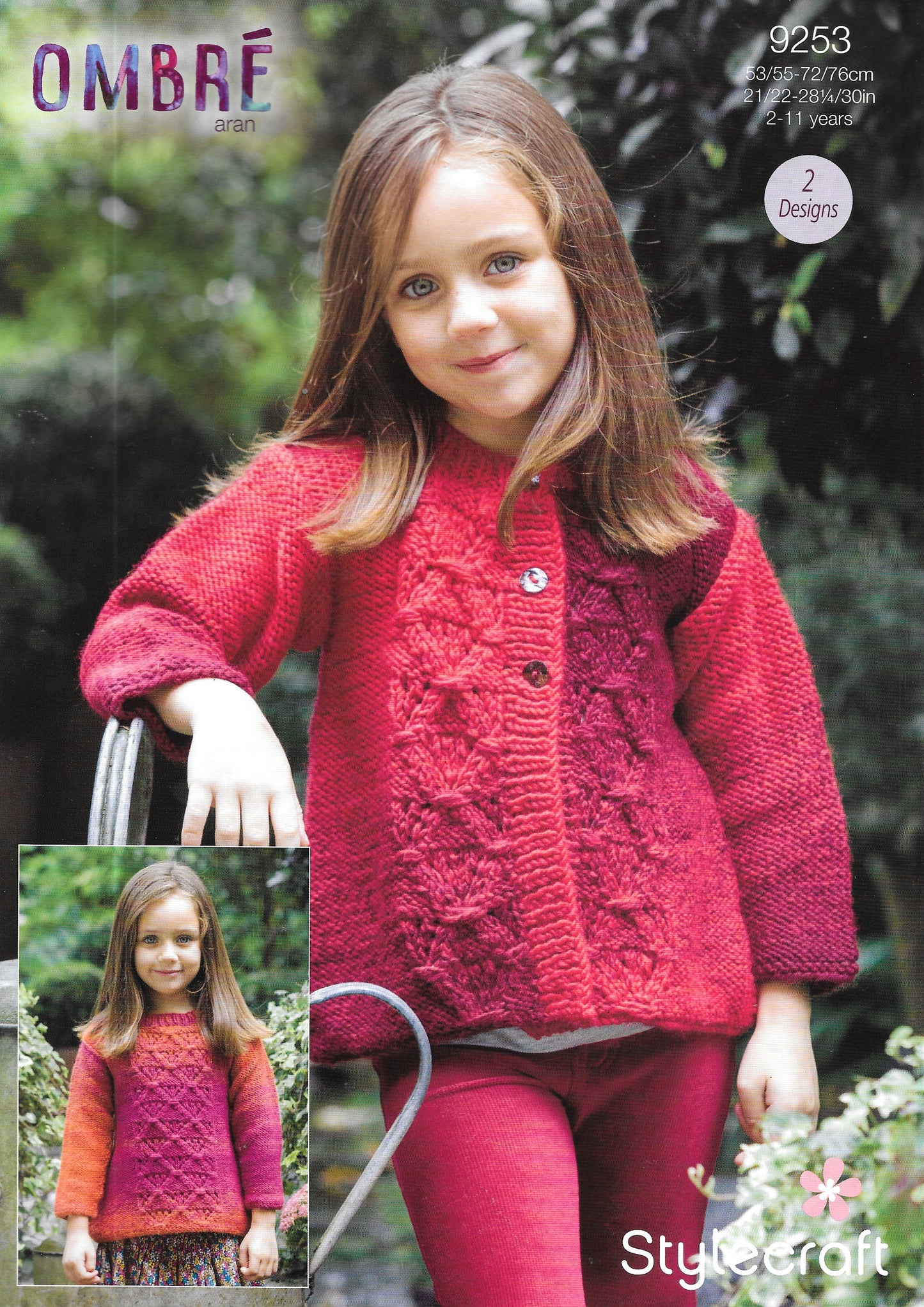 9253 Stylecraft knitting pattern. Child's sweater/jacket. Aran