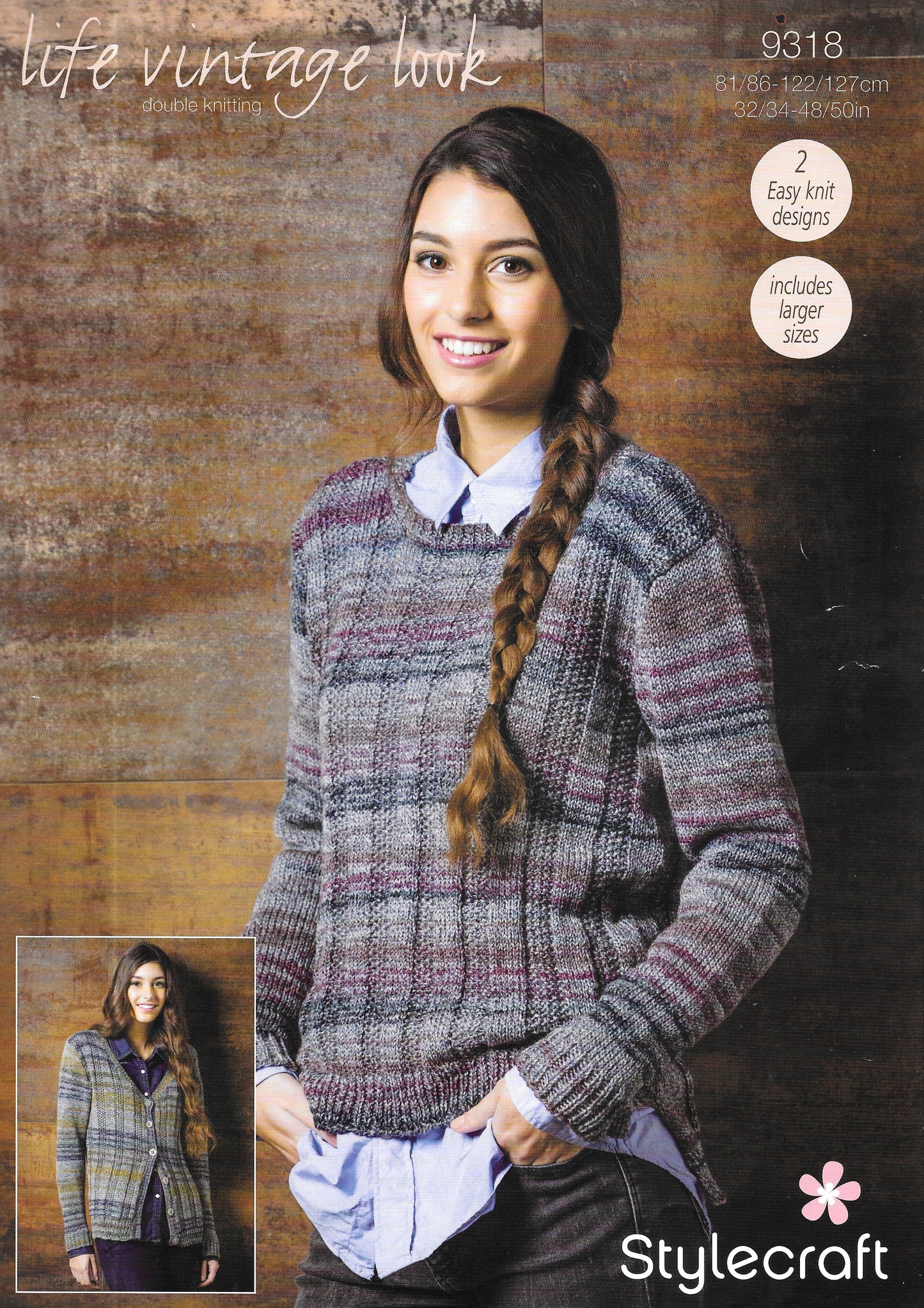 9318 Stylecraft Ladies Sweater/Cardigan knitting pattern