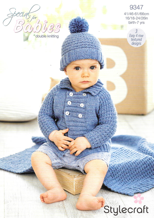 9347 Stylecraft DK Boy's Jacket, Hat and Blanket