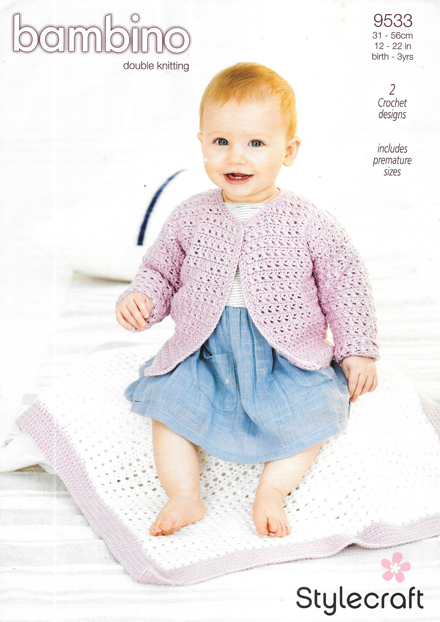 9533 PRELOVED Stylecraft Crochet Pattern. Child's cardigans. Double Knt