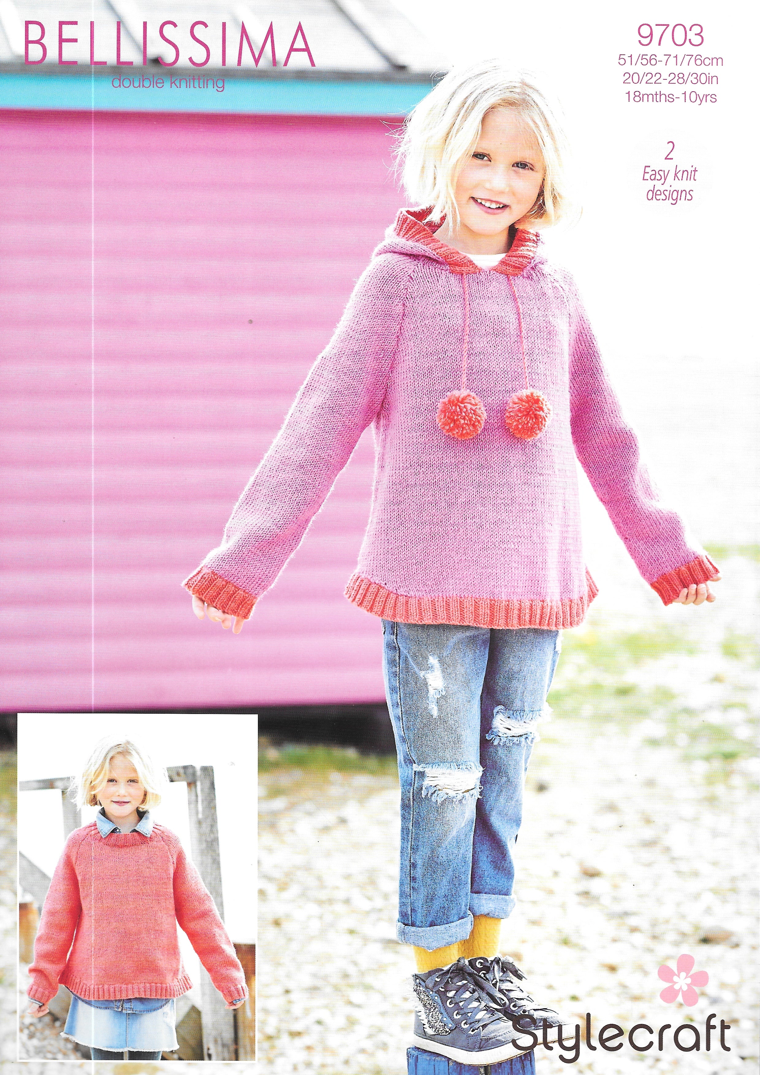 9703 Stylecraft knitting pattern. Child's Sweater. Double Knitting ...