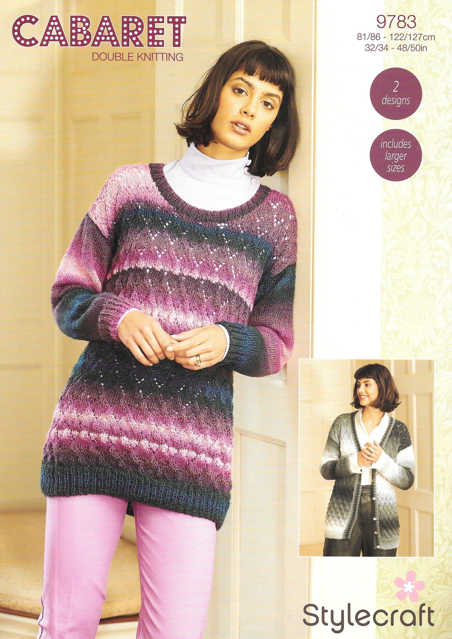 9783 Stylecraft Cabaret dk ladies cardigan/jumper knitting pattern