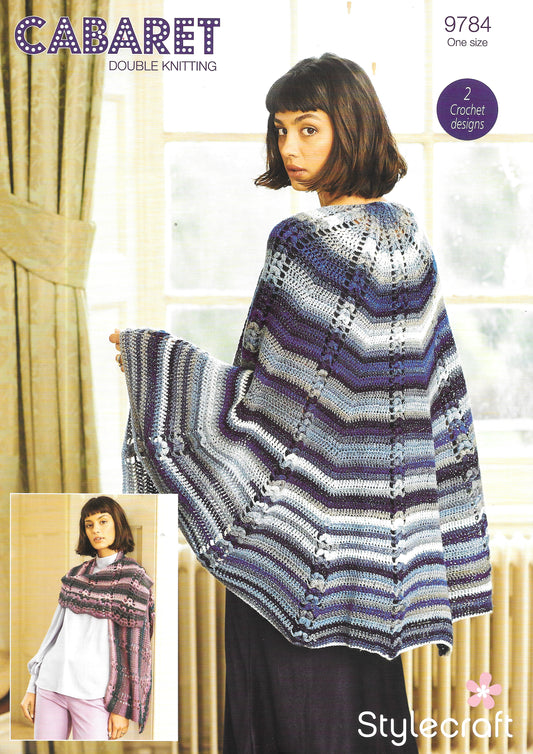 9784 Stylecraft Ladies Shawls Crochet pattern