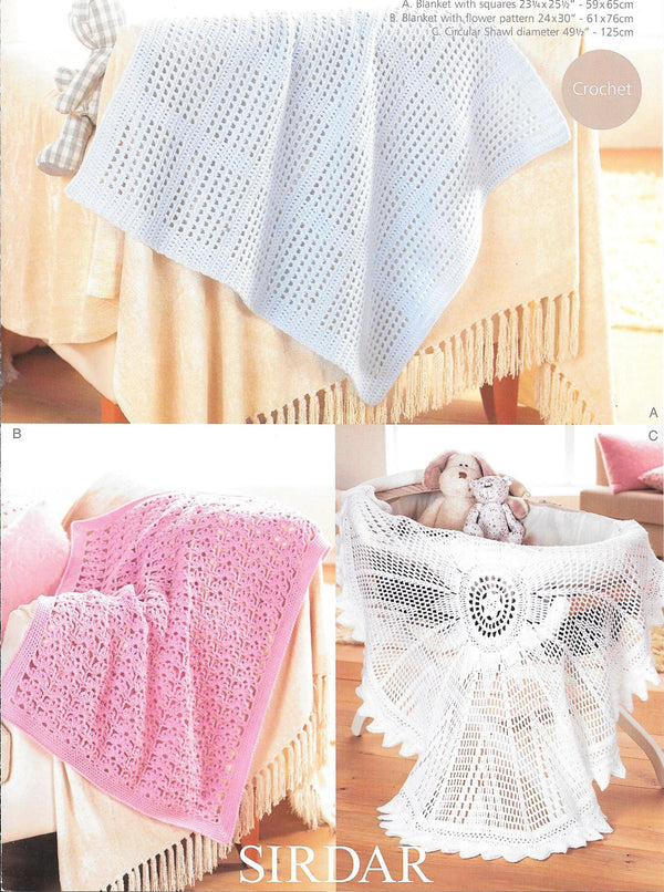 Sirdar 1299 Snuggly DK Pattern for Baby Blankets and Shawls crochet pattern