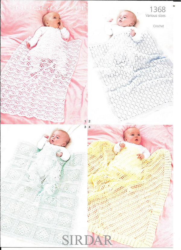 Sirdar 1368 Blankets and Shawls in Sirdar Snuggly 4ply - Crochet pattern