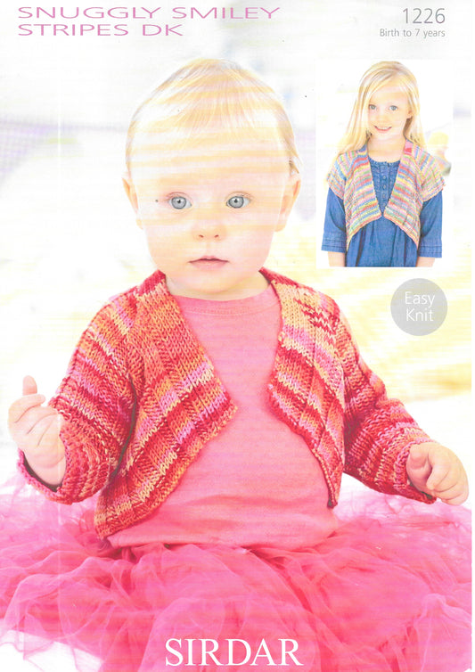 1226 Sirdar Snuggly DK Preloved Pattern for Baby Cardigans Knitting Pattern