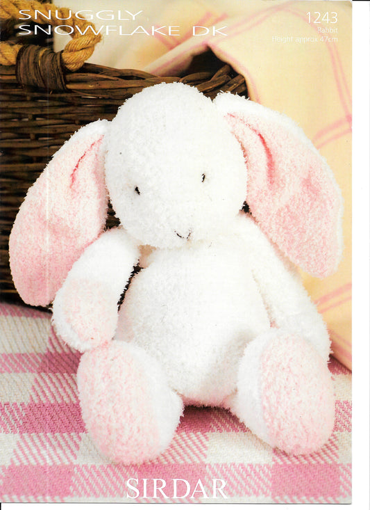 Sirdar 1243 Knitting Pattern - Rabbit Soft Toy using Snowflake DK