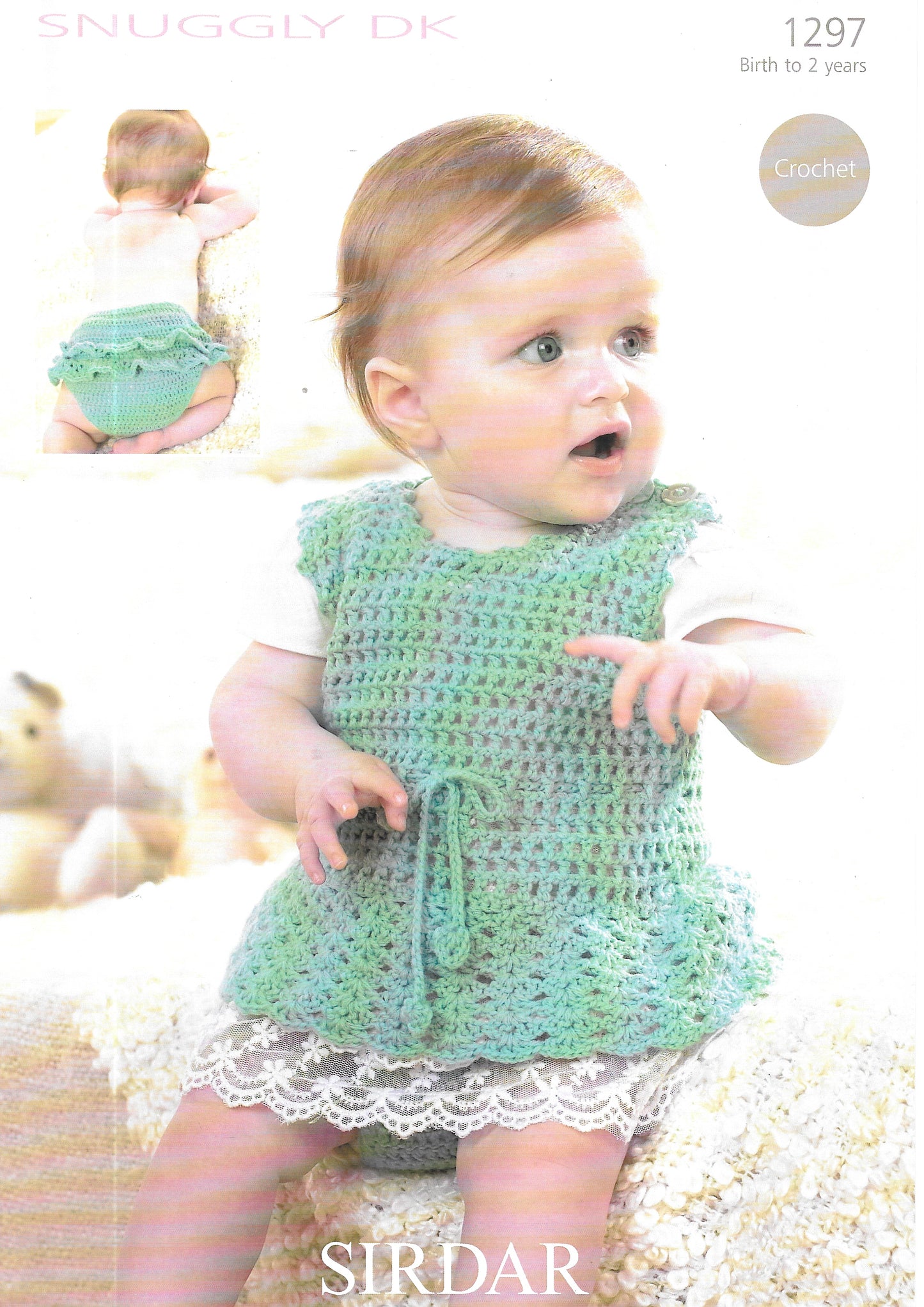 Preloved Sirdar 1297 Snuggly Dk Pinafore and Pants Crochet pattern