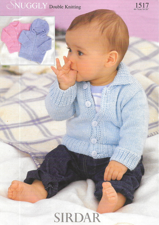 Preloved Pattern Sirdar 1517 Snuggly DK for Baby Cardigans Knitting Pattern