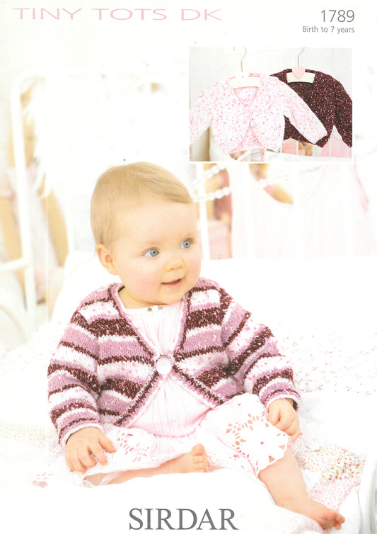 1789 Sirdar Preloved DK Pattern for Child's Cardigan Knitting Pattern