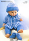 Sirdar 3124 Knitting Pattern - Doll's Clothes DK 12-22" tall doll