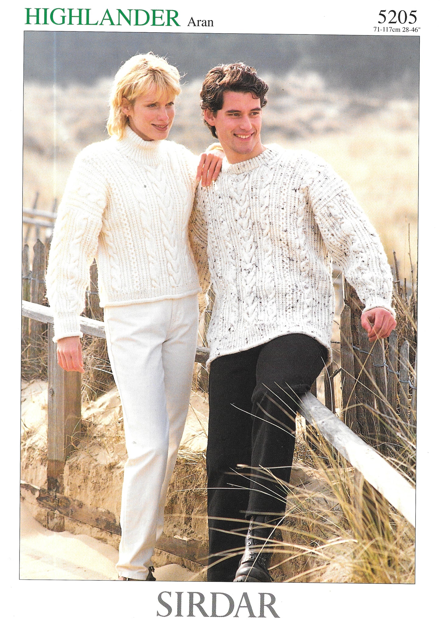 5205 PRELOVED Sirdar Knitting Pattern. Unisex Cable Sweaters. Aran