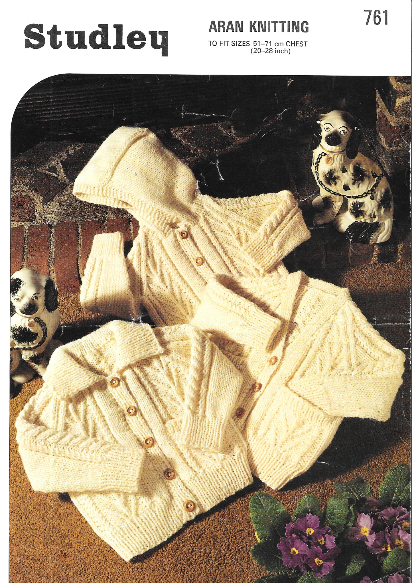 PRELOVED Studley Knitting Pattern 761. Child's cardigans. Aran