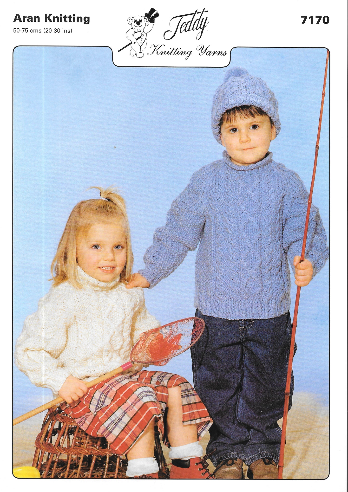 7170 Teddy knitting pattern. Child's sweater/hat. Aran