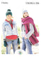 UKHKA 206 Knitting Pattern - Chunky Knitting Yarn - Adult Hat/Scarf/Mittens