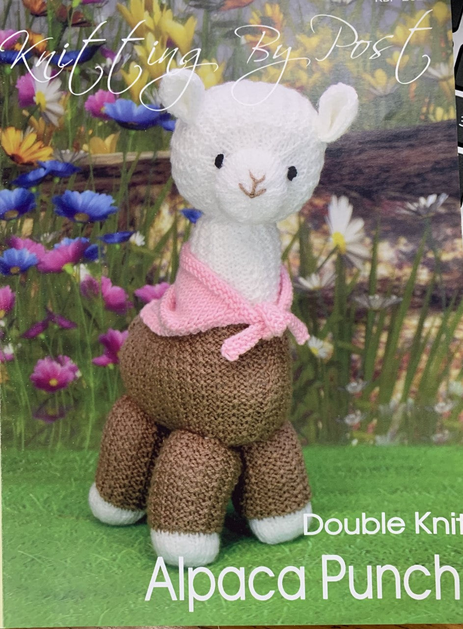 KBP-232 Alpaca Punch soft toy in DK knitting pattern