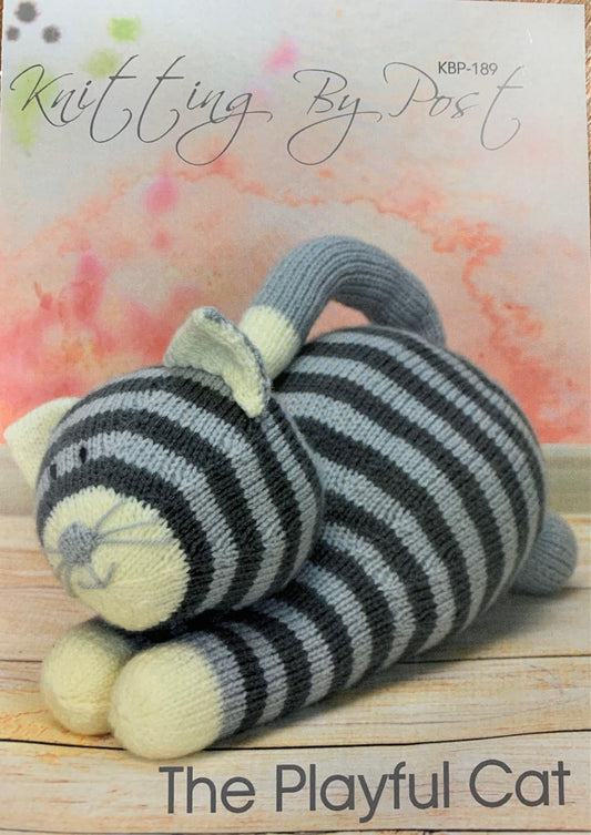 KBP-189 The Playful Cat soft toy DK knitting pattern