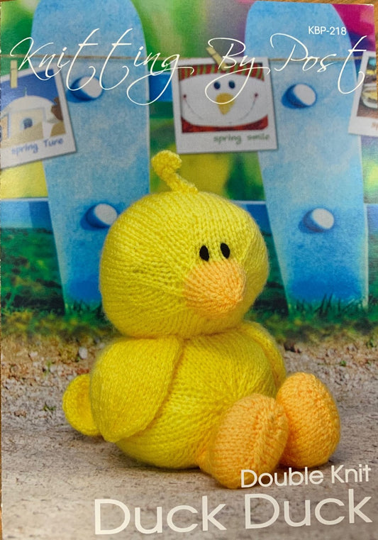 KBP-218 Duck Duck toy in DK knitting pattern