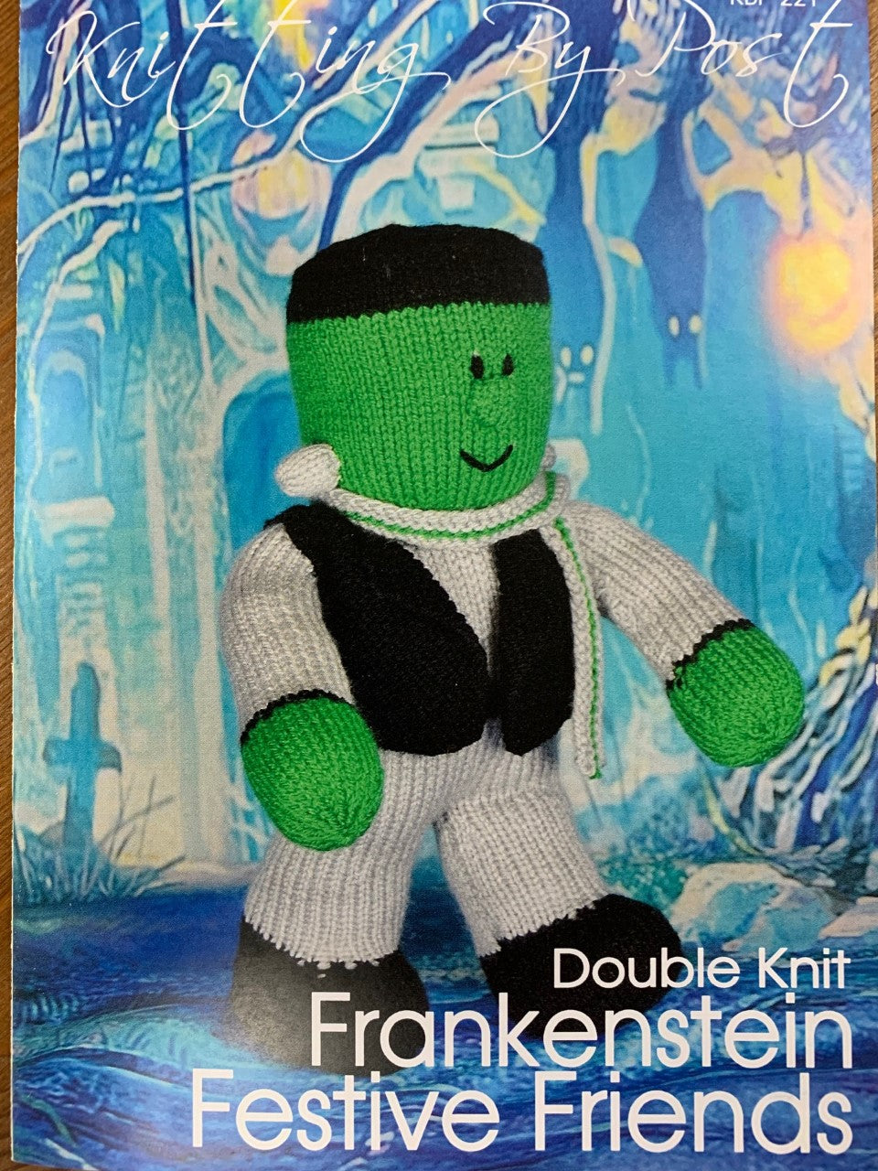 KBP-221 Frankenstein Festive Friends toy in DK knitting pattern