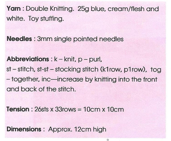 KBP-302 A Mother’s Gift toy in DK knitting pattern