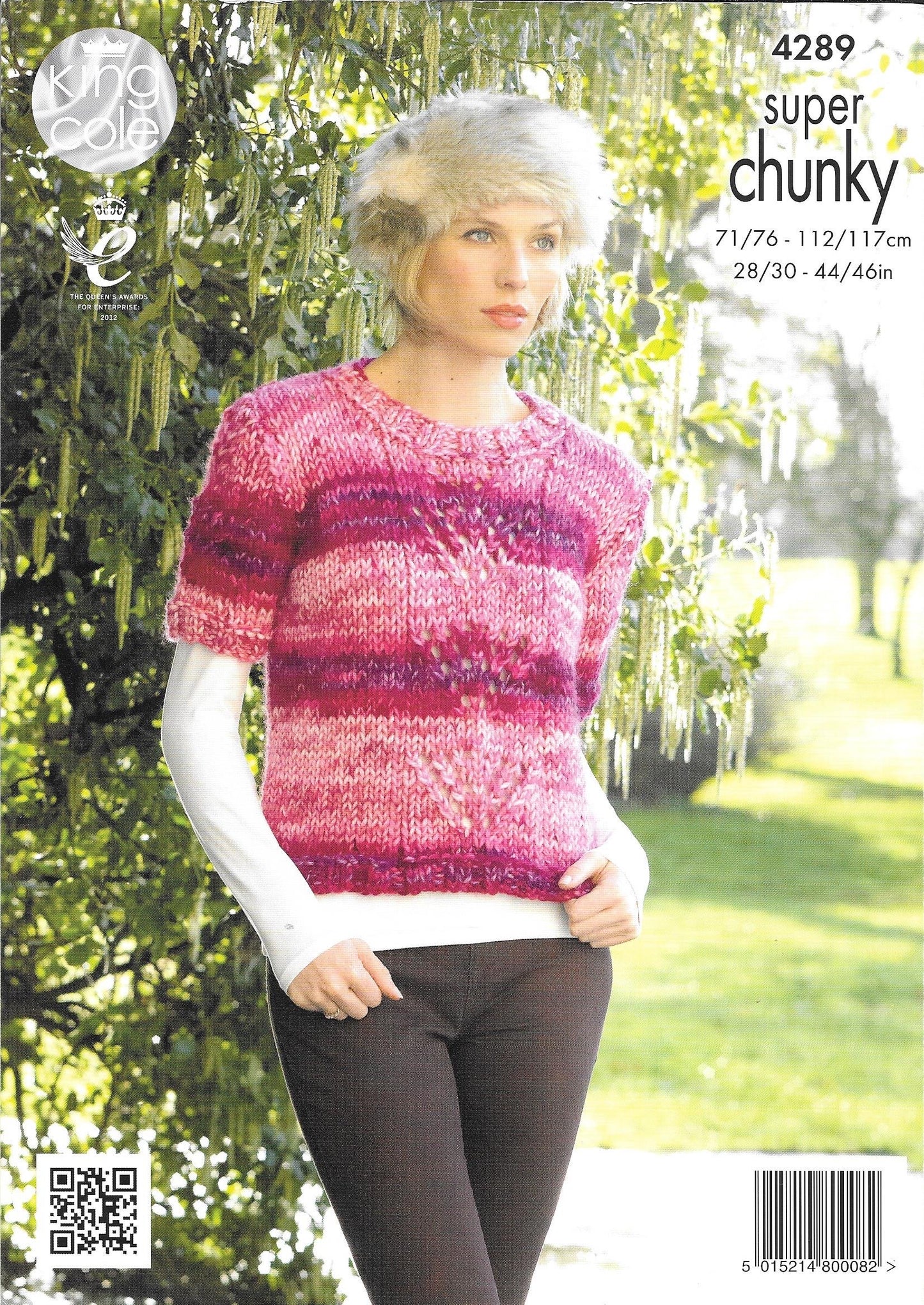 4289 King Cole Big Value Super Chunky Tints ladies sweaters knitting pattern